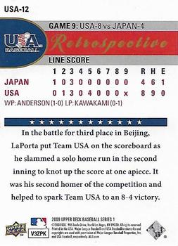 2009 Upper Deck - USA National Team Retrospective #USA-12 Matt LaPorta Back