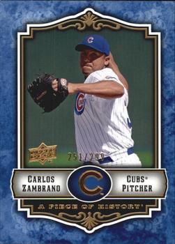 2009 Upper Deck A Piece of History - Blue #18 Carlos Zambrano Front