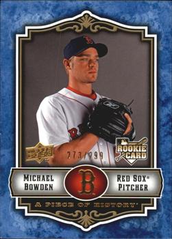2009 Upper Deck A Piece of History - Blue #107 Michael Bowden Front
