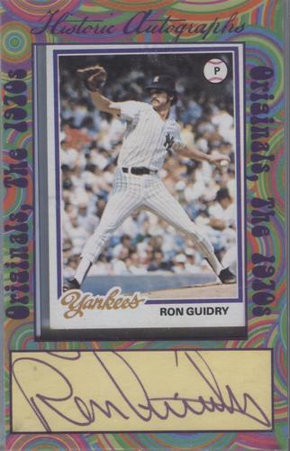 2016 Historic Autographs Originals The 1970s #NNO Ron Guidry Front
