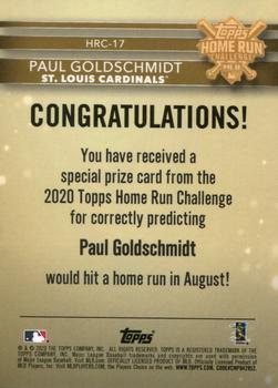2020 Topps - Home Run Challenge Winners July/August #HRC-17 Paul Goldschmidt Back