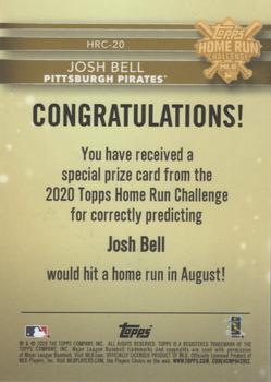 2020 Topps - Home Run Challenge Winners July/August #HRC-20 Josh Bell Back