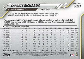 2020 Topps Update - Yellow #U-227 Garrett Richards Back