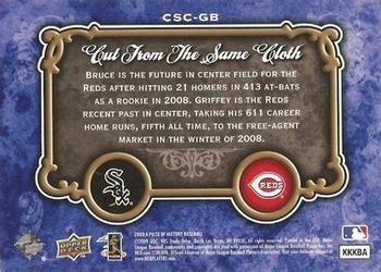 2009 Upper Deck A Piece of History - Cut from the Same Cloth #CSC-GB Ken Griffey Jr. / Jay Bruce Back