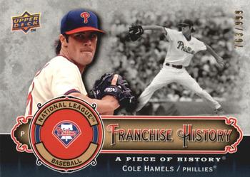 2009 Upper Deck A Piece of History - Franchise History #FH-CH Cole Hamels Front