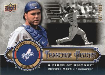2009 Upper Deck A Piece of History - Franchise History #FH-RM Russell Martin Front