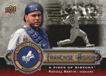 2009 Upper Deck A Piece of History - Franchise History Red #FH-RM Russell Martin Front