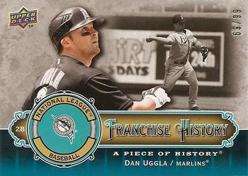 2009 Upper Deck A Piece of History - Franchise History Turquoise #FH-DU Dan Uggla Front