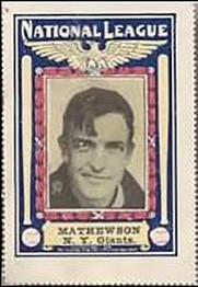 1914 Pritchard Publishing Giants/Yankees Stamps #NNO Christy Mathewson Front