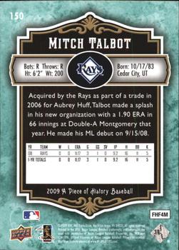 2009 Upper Deck A Piece of History - Green #150 Mitch Talbot Back