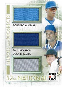 2011 In The Game Heroes & Prospects 32nd National #HPBR-44 Roberto Alomar / Paul Molitor / Deck McGuire Front