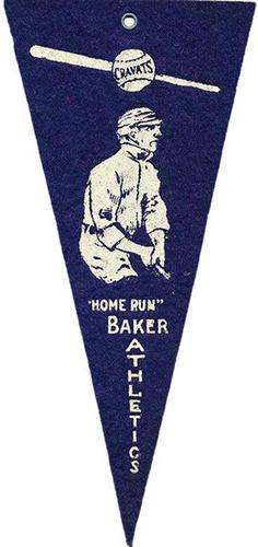 1913 Cravats Felt Pennants #NNO Home Run Baker Front