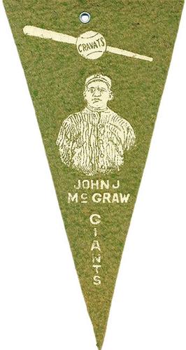 1913 Cravats Felt Pennants #NNO John McGraw Front