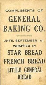 1914 General Baking (D303) #NNO Hal Chase Back