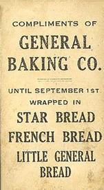 1914 General Baking (D303) #NNO Eddie Collins Back