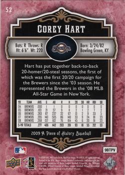 2009 Upper Deck A Piece of History - Red #52 Corey Hart Back