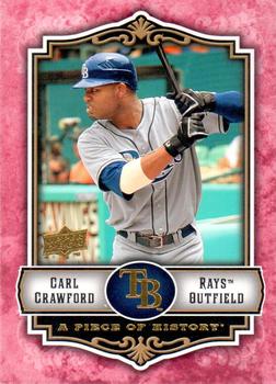 2009 Upper Deck A Piece of History - Red #92 Carl Crawford Front