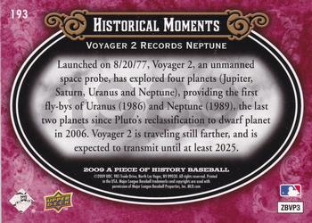 2009 Upper Deck A Piece of History - Red #193 Voyager 2 Back