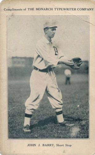 1910 Monarch Typewriter Philadelphia Athletics Postcards #NNO John Barry Front