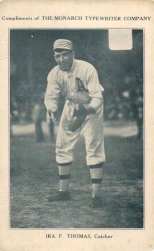 1910 Monarch Typewriter Philadelphia Athletics Postcards #NNO Ira Thomas Front