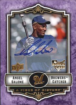 2009 Upper Deck A Piece of History - Rookie Autographs Violet #133 Angel Salome Front