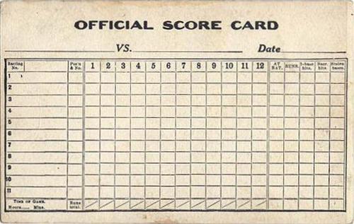1913-15 Pinkerton Scorecards / Photocards (W530) #251 Christy Mathewson Back