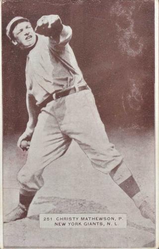 1913-15 Pinkerton Scorecards / Photocards (W530) #251 Christy Mathewson Front