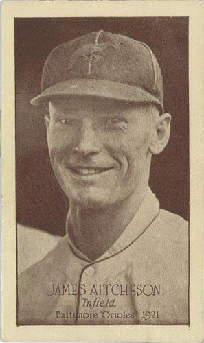 1921 Tip Top Bread Baltimore Orioles #NNO James Aitcheson Front