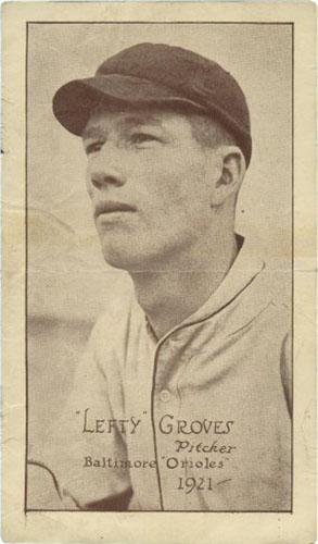1921 Tip Top Bread Baltimore Orioles #NNO Lefty Grove Front