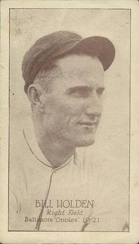 1921 Tip Top Bread Baltimore Orioles #NNO Bill Holden Front