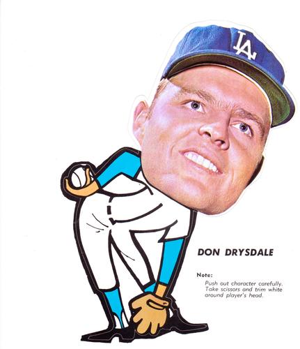 1963 Los Angeles Dodgers Pin-Ups #NNO Don Drysdale Front