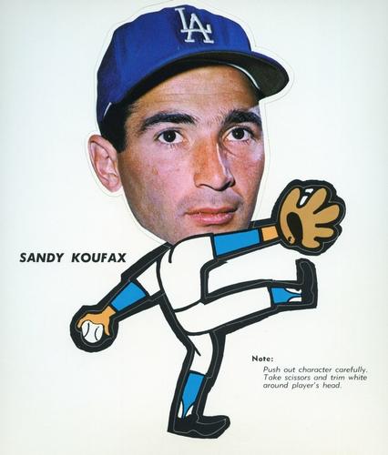 1963 Los Angeles Dodgers Pin-Ups #NNO Sandy Koufax Front
