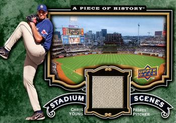 2009 Upper Deck A Piece of History - Stadium Scenes Jersey #SS-CY Chris Young Front
