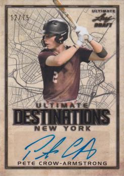 2020 Leaf Ultimate - Ultimate Destinations Gold #UD-PCA Pete Crow-Armstrong Front