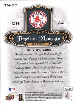 2009 Upper Deck A Piece of History - Timeless Moments #TM-DO David Ortiz Back