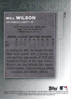 2020 Bowman Platinum - Top Prospects #TOP-9 Will Wilson Back