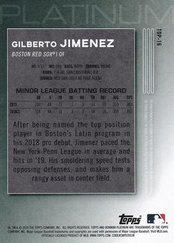 2020 Bowman Platinum - Top Prospects #TOP-16 Gilberto Jimenez Back