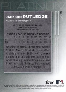 2020 Bowman Platinum - Top Prospects #TOP-23 Jackson Rutledge Back