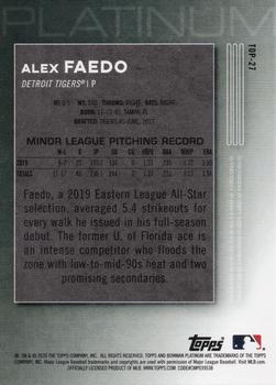 2020 Bowman Platinum - Top Prospects #TOP-27 Alex Faedo Back