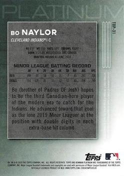 2020 Bowman Platinum - Top Prospects #TOP-31 Bo Naylor Back