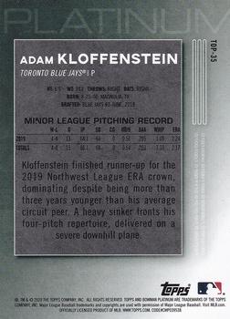 2020 Bowman Platinum - Top Prospects #TOP-35 Adam Kloffenstein Back