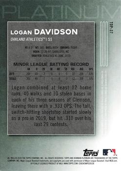 2020 Bowman Platinum - Top Prospects #TOP-37 Logan Davidson Back