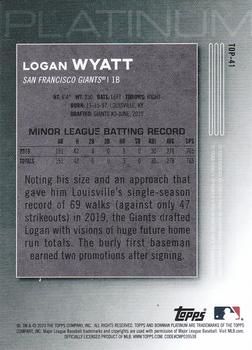 2020 Bowman Platinum - Top Prospects #TOP-41 Logan Wyatt Back