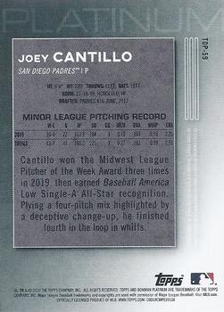2020 Bowman Platinum - Top Prospects #TOP-59 Joey Cantillo Back