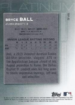 2020 Bowman Platinum - Top Prospects #TOP-82 Bryce Ball Back