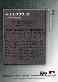 2020 Bowman Platinum - Top Prospects #TOP-92 Nick Lodolo Back