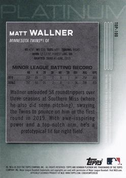2020 Bowman Platinum - Top Prospects #TOP-100 Matt Wallner Back