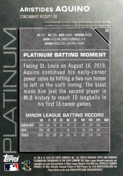 2020 Bowman Platinum - Purple #59 Aristides Aquino Back