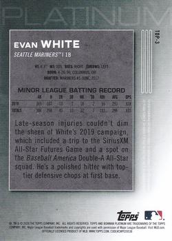 2020 Bowman Platinum - Top Prospects Icy #TOP-3 Evan White Back