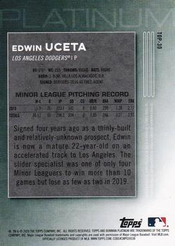 2020 Bowman Platinum - Top Prospects Icy #TOP-30 Edwin Uceta Back